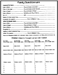 Beginning Family Group Sheets