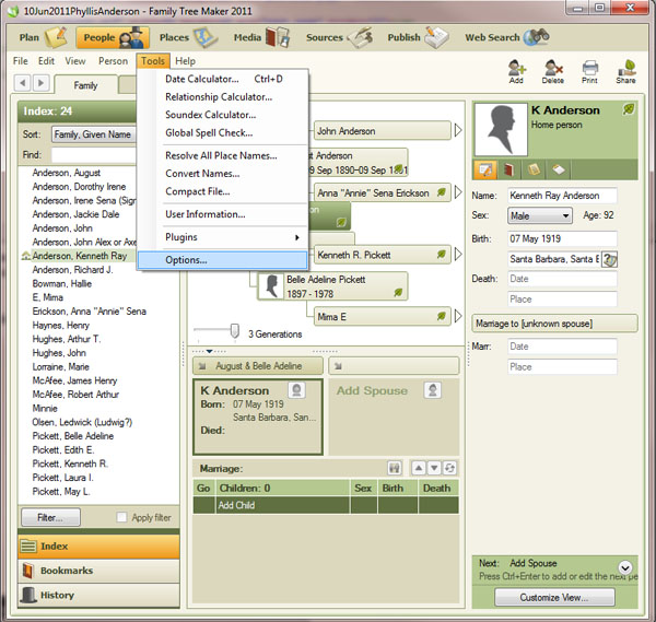 FTM Tools Options