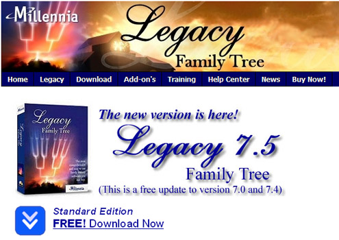 Legacy home page