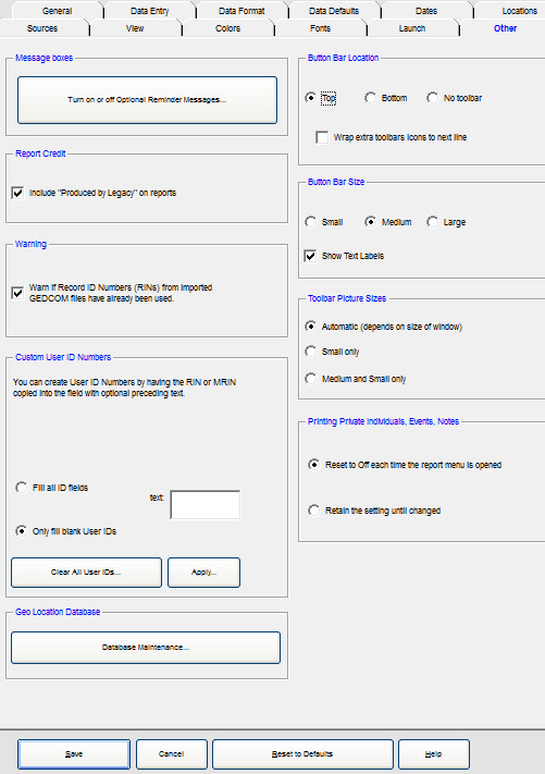 Legacy preferences other