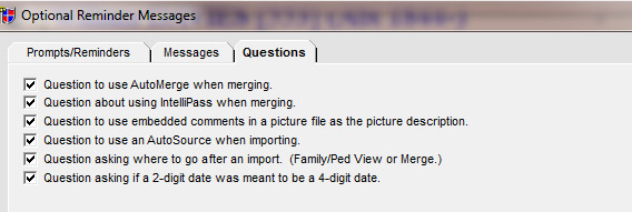 Legacy reminders other
