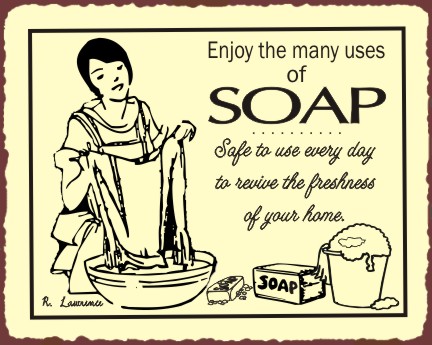 vintage ad for homemade soap