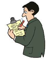 man making list