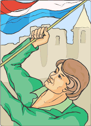 Man with French Flag