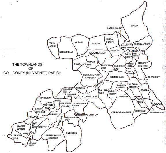 Irish Townland Map of Collooney