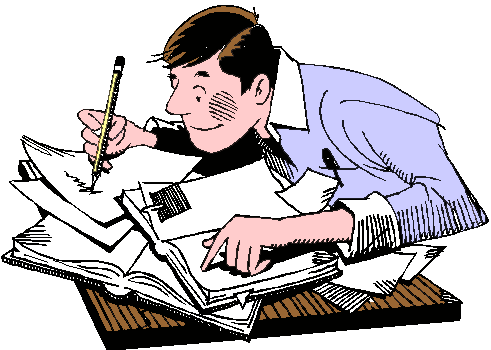 Man looking at papers